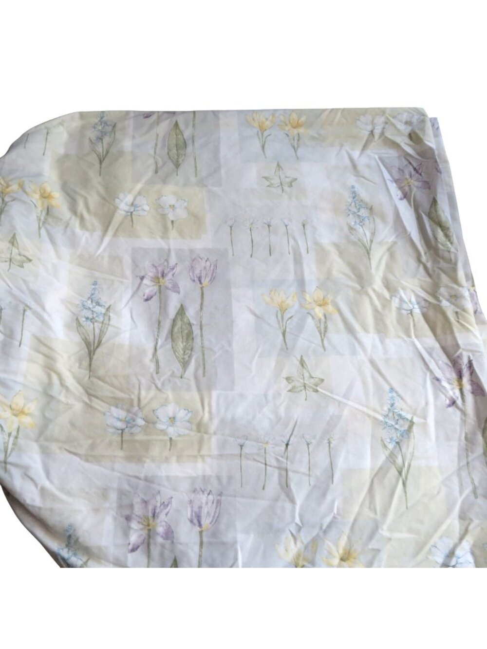 Vintage Thomaston No-Iron Percale Queen Fitted Sheet Floral Design Made In USA